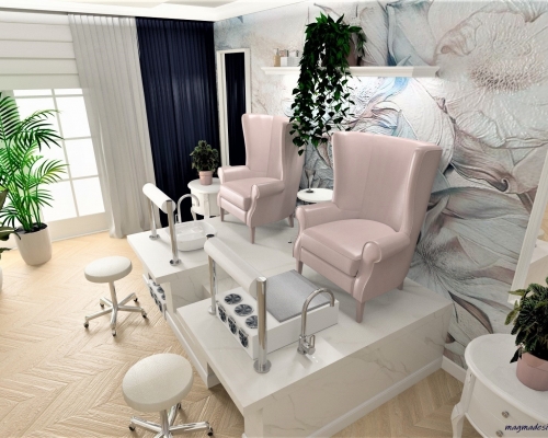 stanowisko pedicure - wizualizacja 